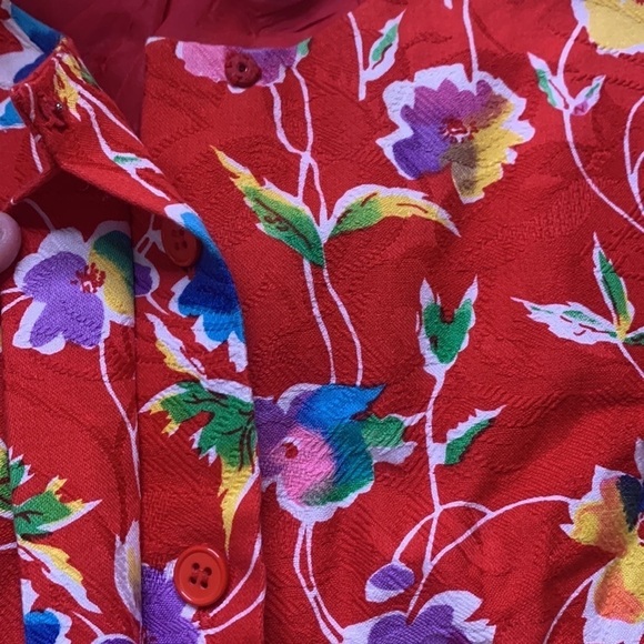 Vintage Anne Crimmins for Umi Collection short sleeve button down floral jacket - Picture 10 of 10